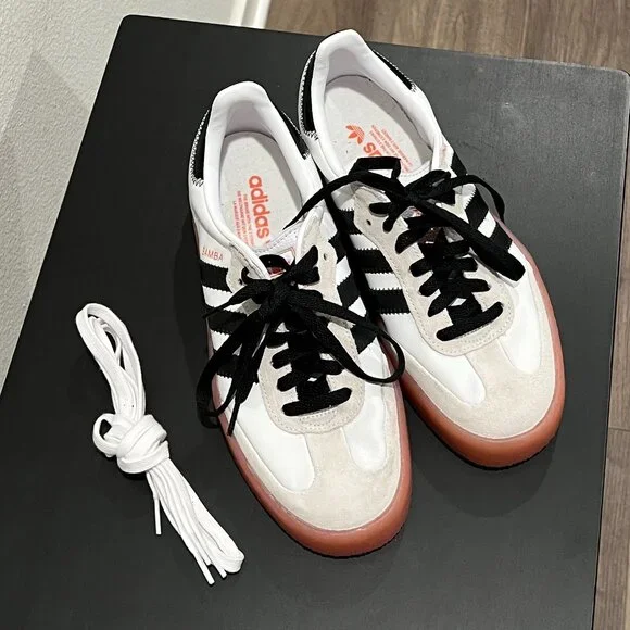 Adidas Samba Sambae Women US Size 9 pink black white Like New - Picture 3 of 9